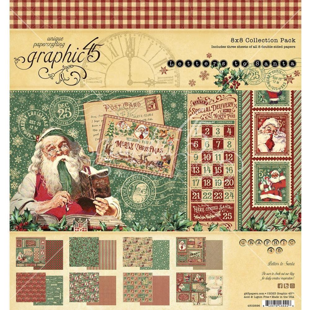 Graphic 45 Letters to Santa 8 x 8 Paper Pad g4502696