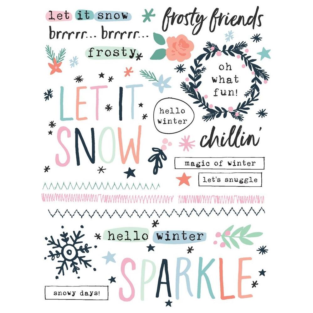 Simple Stories Winter Wonder Foam Stickers