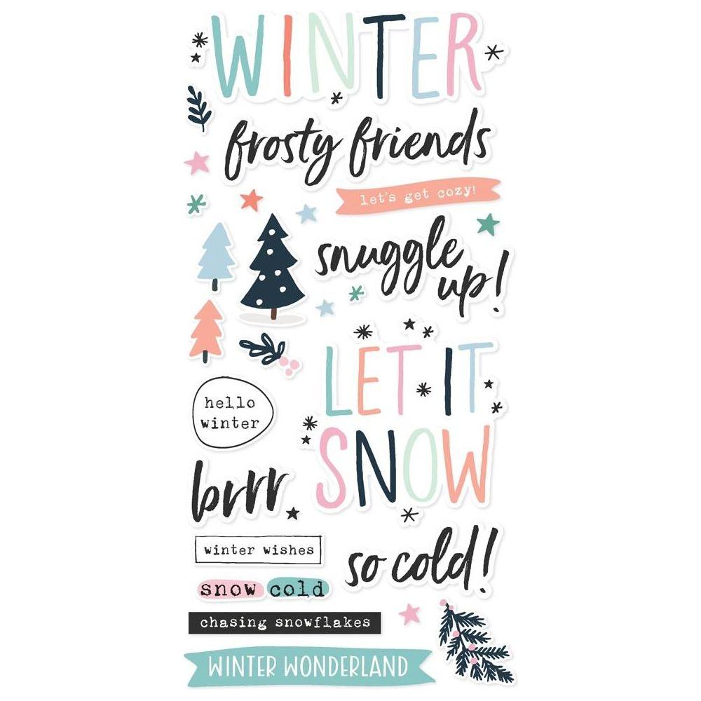 Simple Stories Winter Wonder Foam Stickers 21225 Detailed Product View