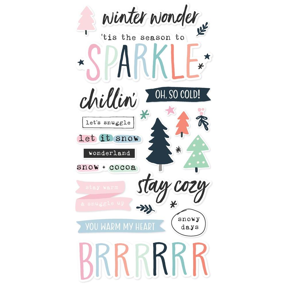Simple Stories Feelin' Frosty Winter Foam Stickers 