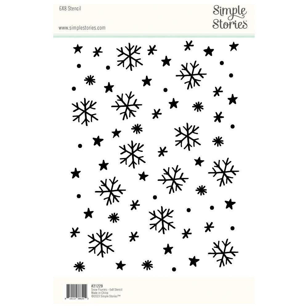 Snowflakes Stencil - 6x8