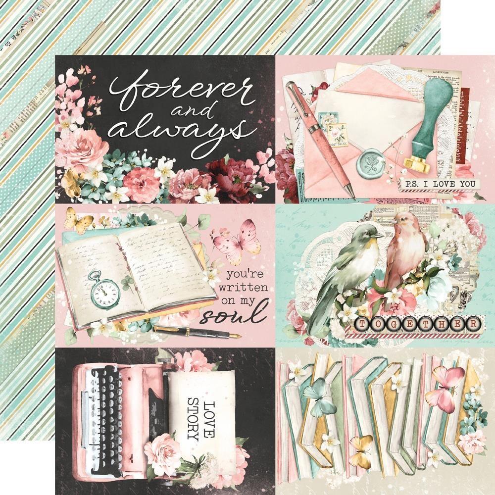 Simple Stories Vintage Love Story 12 x 12 Collection Kit 21400 4X6 Elements