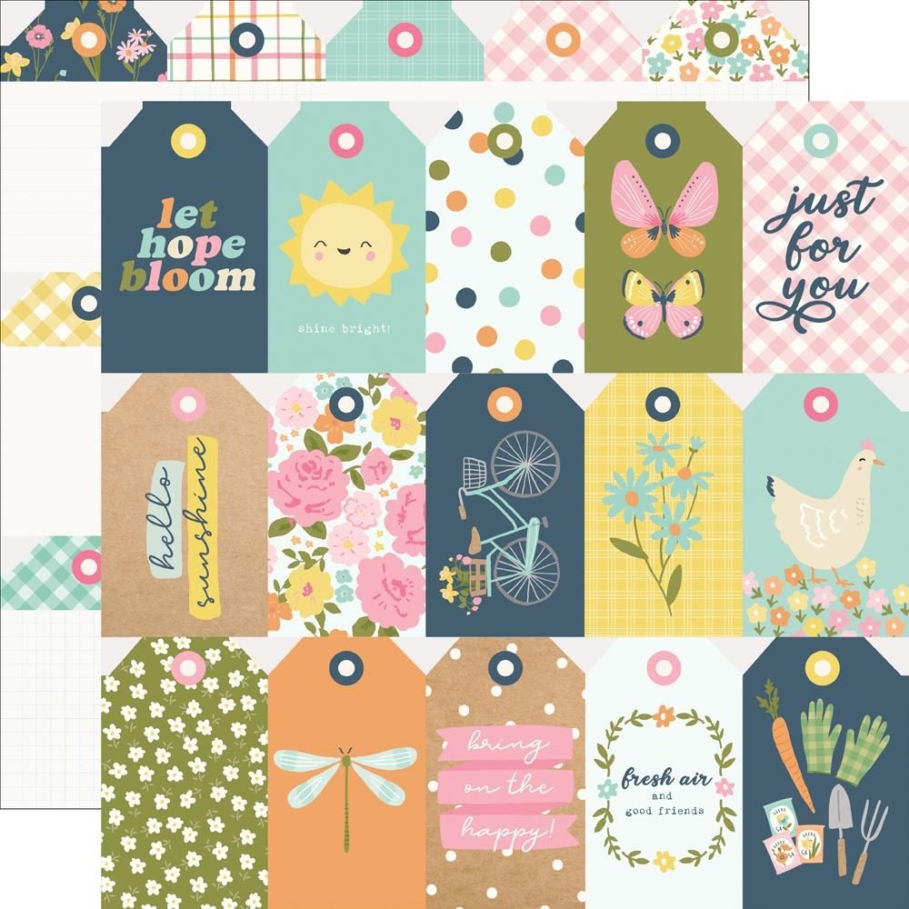 Simple Stories Fresh Air 12 x 12 Collection Kit 21600 Tag Elements