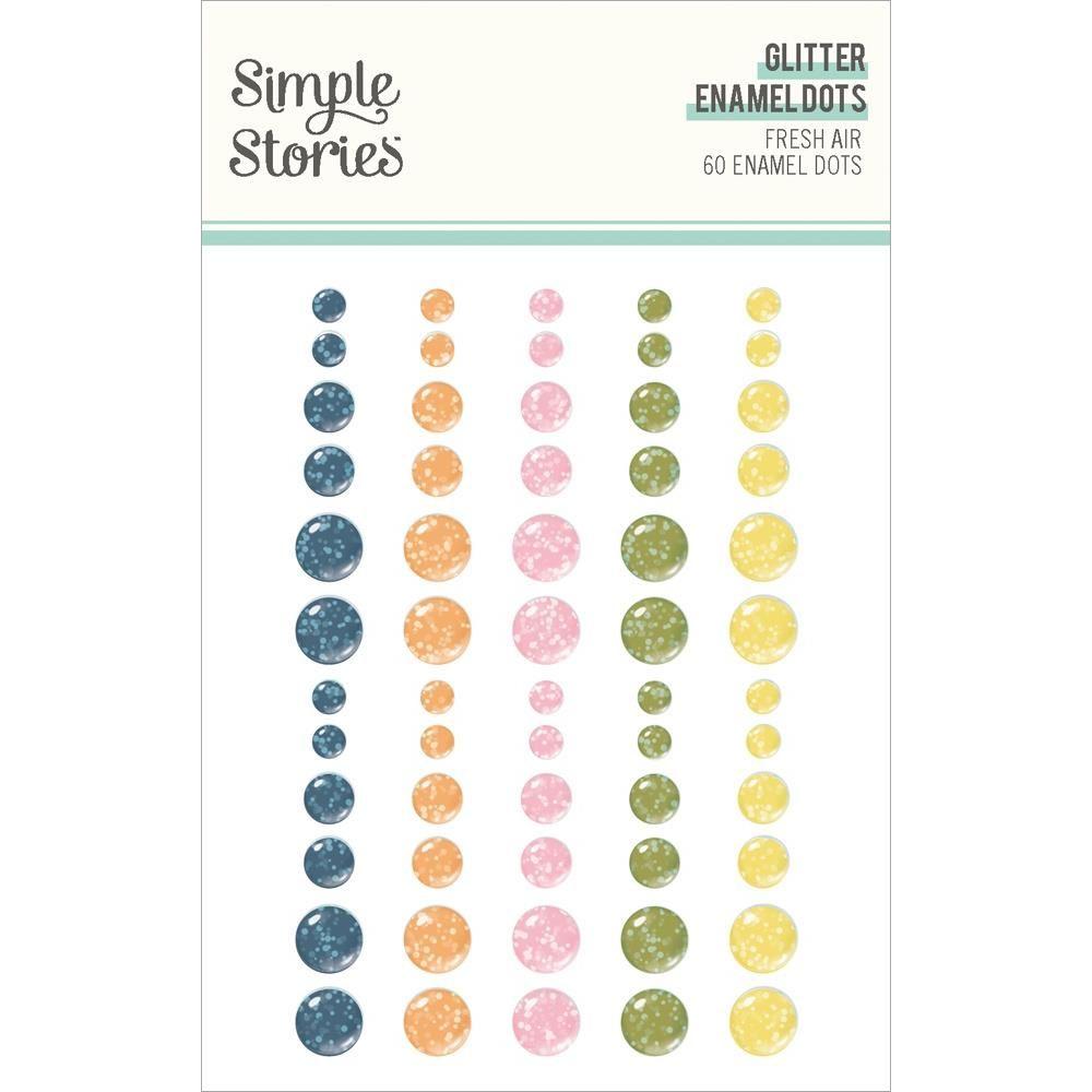 Simple Stories Fresh Air Glitter Enamel Dots 21626