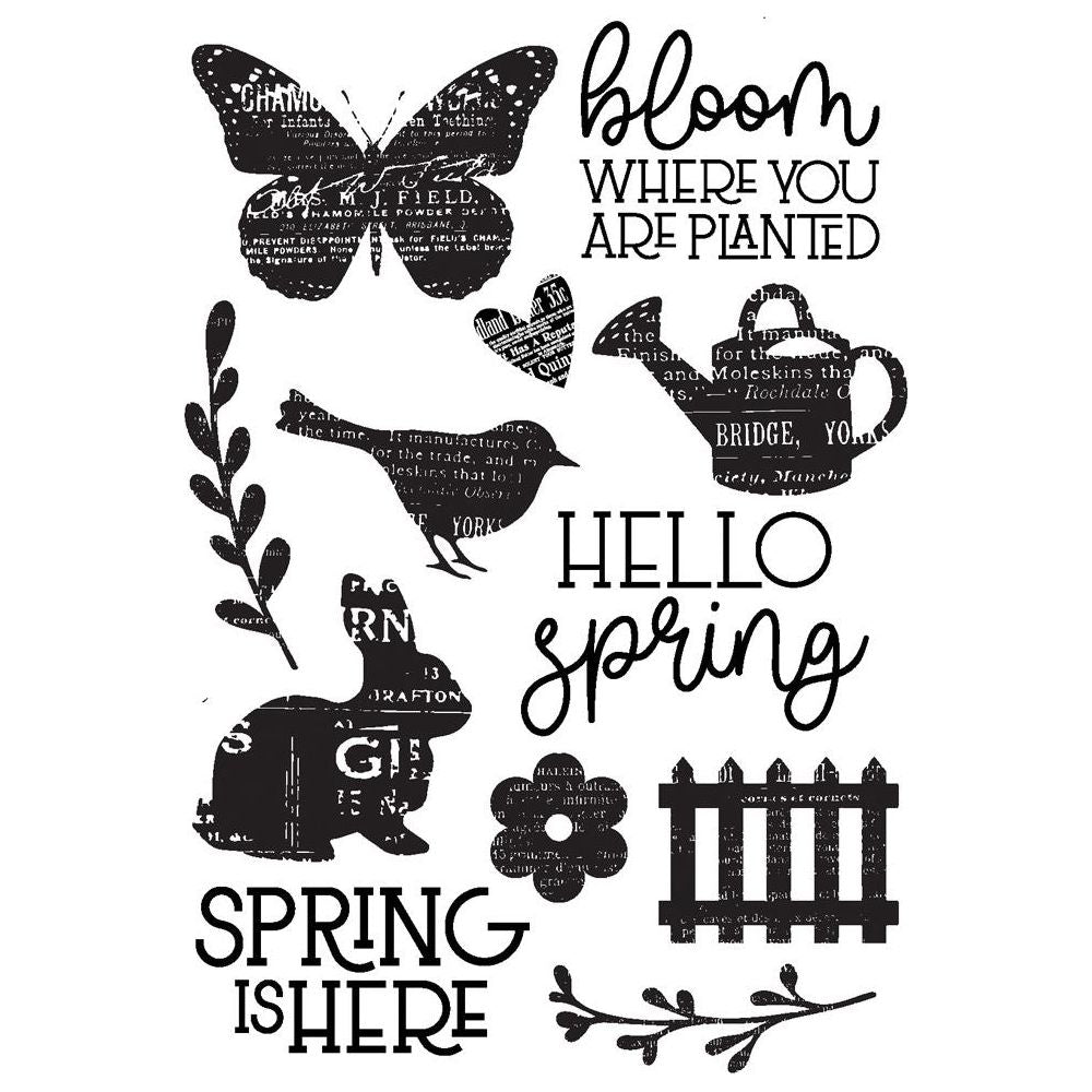 Simple Stories Vintage Spring Garden Clear Stamps 21723 Detailed Product View