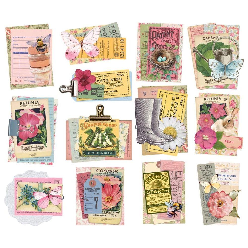 Simple Stories Vintage Spring Garden Layered Bits And Pieces 21726 Detailed Product View