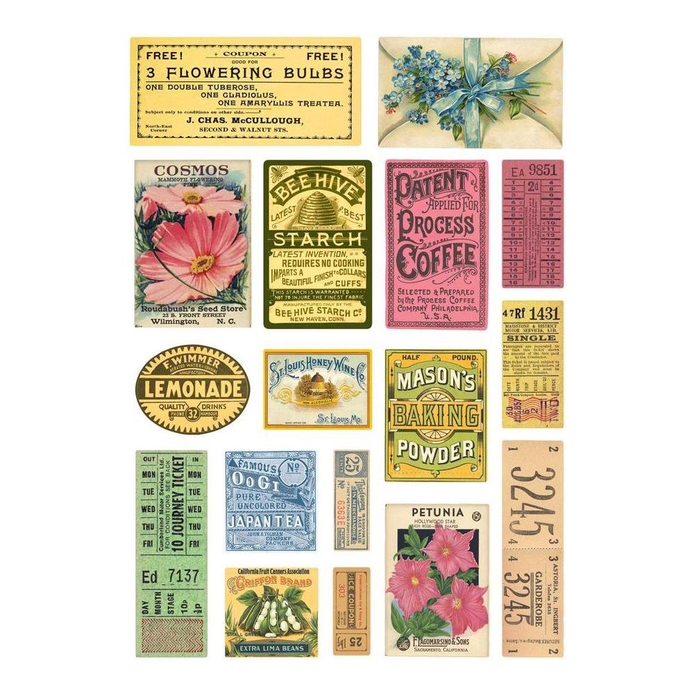 Simple Stories Vintage Spring Garden Sticker Book 21728 Vintage Labels