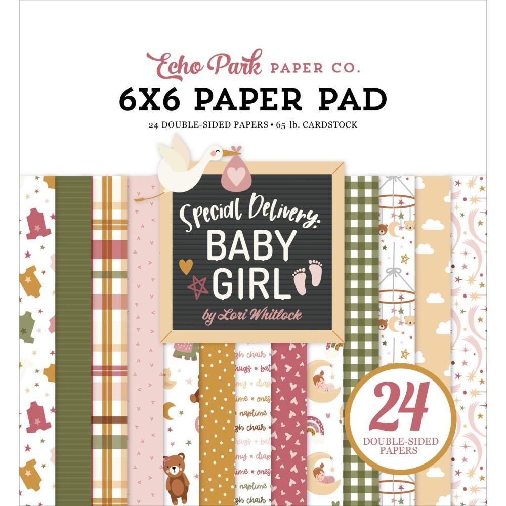 Echo Park Special Delivery Baby Girl 6 x 6 Paper Pad sdg354023