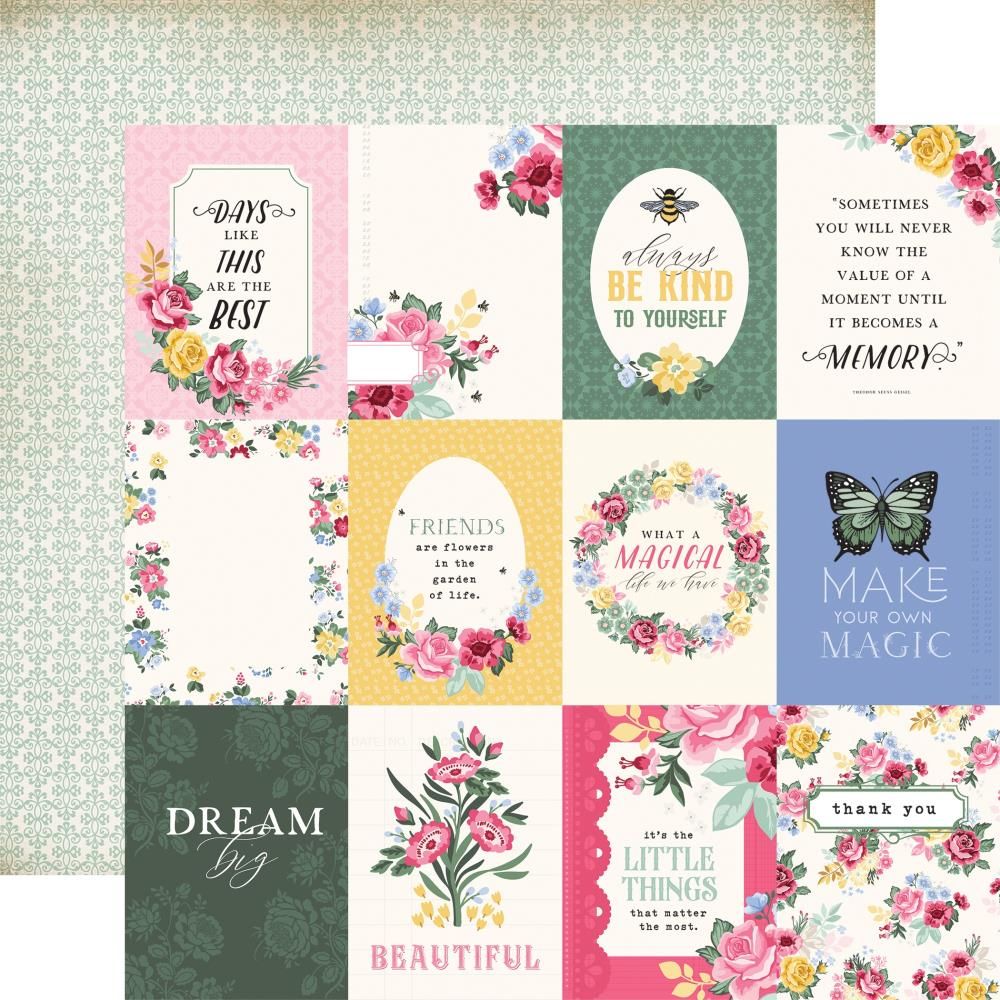 Carta Bella Bloom 12 x 12 Collection Kit cbbl366016 3X4 Journaling Cards