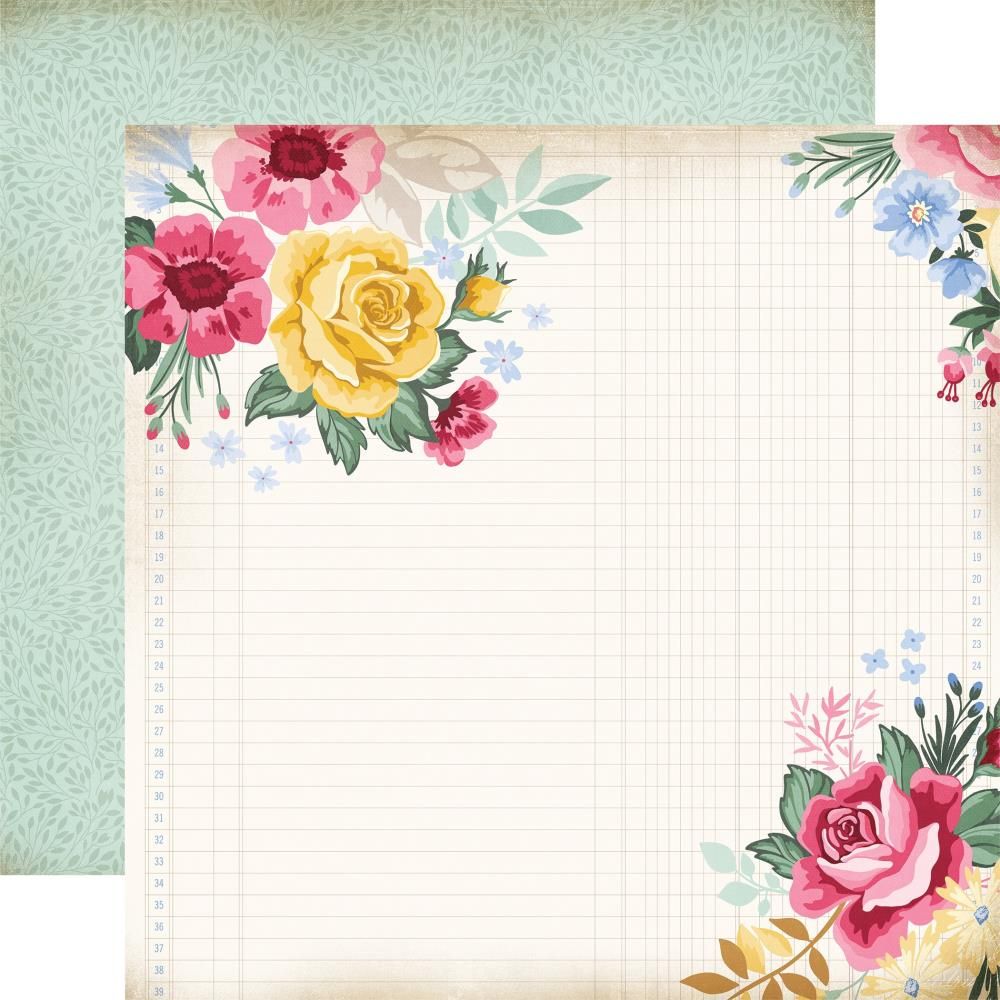 Carta Bella Bloom 12 x 12 Collection Kit cbbl366016 Floral Garden Grid