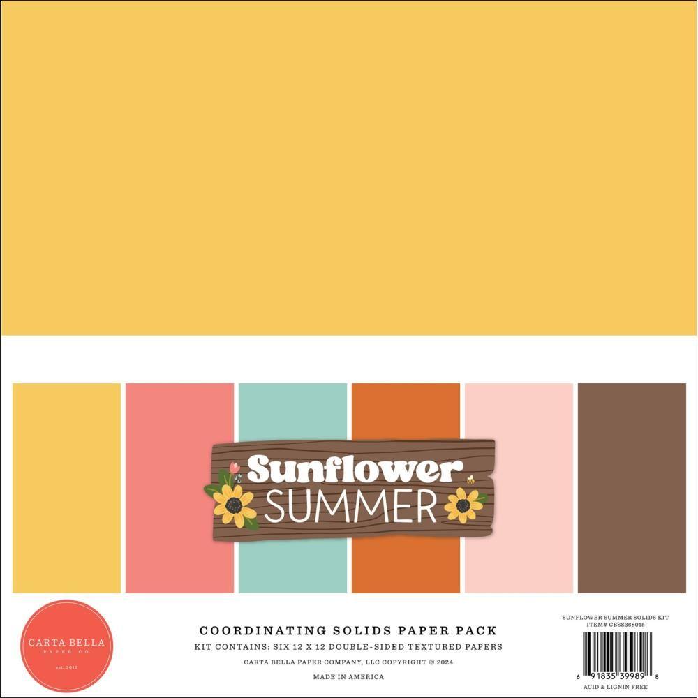 Carta Bella Sunflower Summer 12 x 12 Solids Kit cbss368015