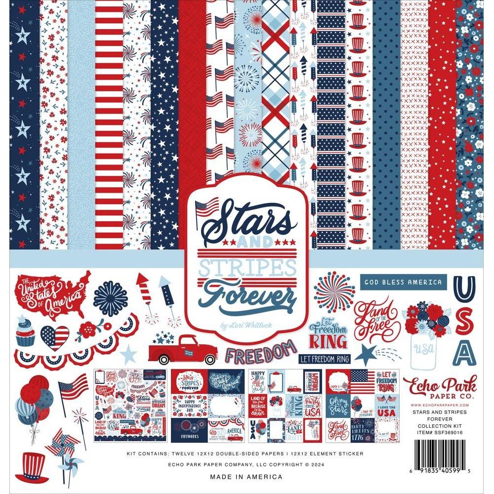 Echo Park Stars And Stripes Forever 12 x 12 Collection Kit ssf369016