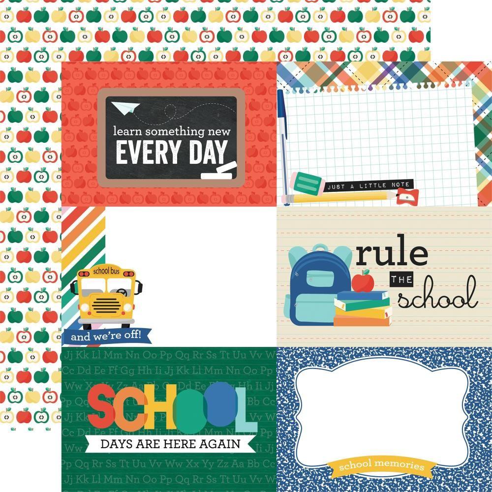 Echo Park Off To School 12 x 12 Collection Kit ots370016 6X4 Journaling Cards