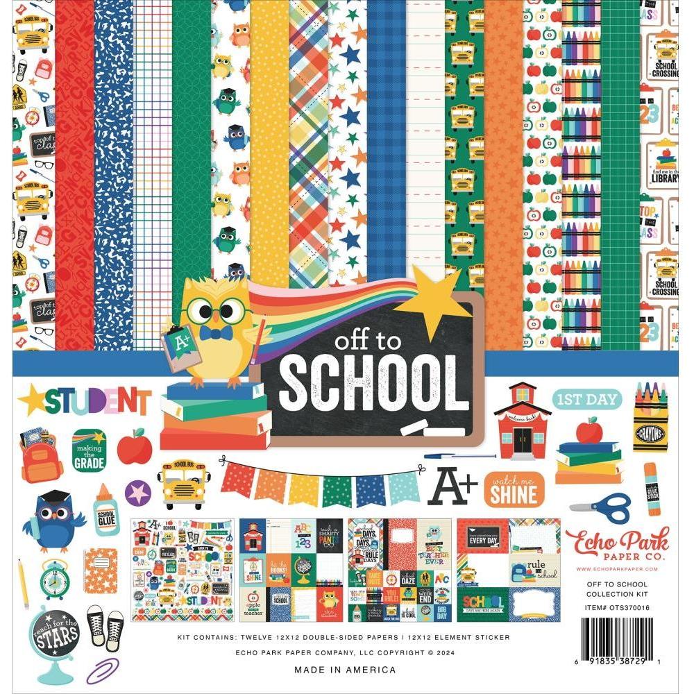 Echo Park Off To School 12 x 12 Collection Kit ots370016