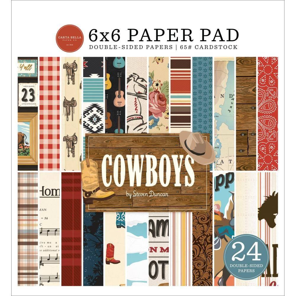 Carta Bella Cowboys 6 x 6 Paper Pad cbcbs371023