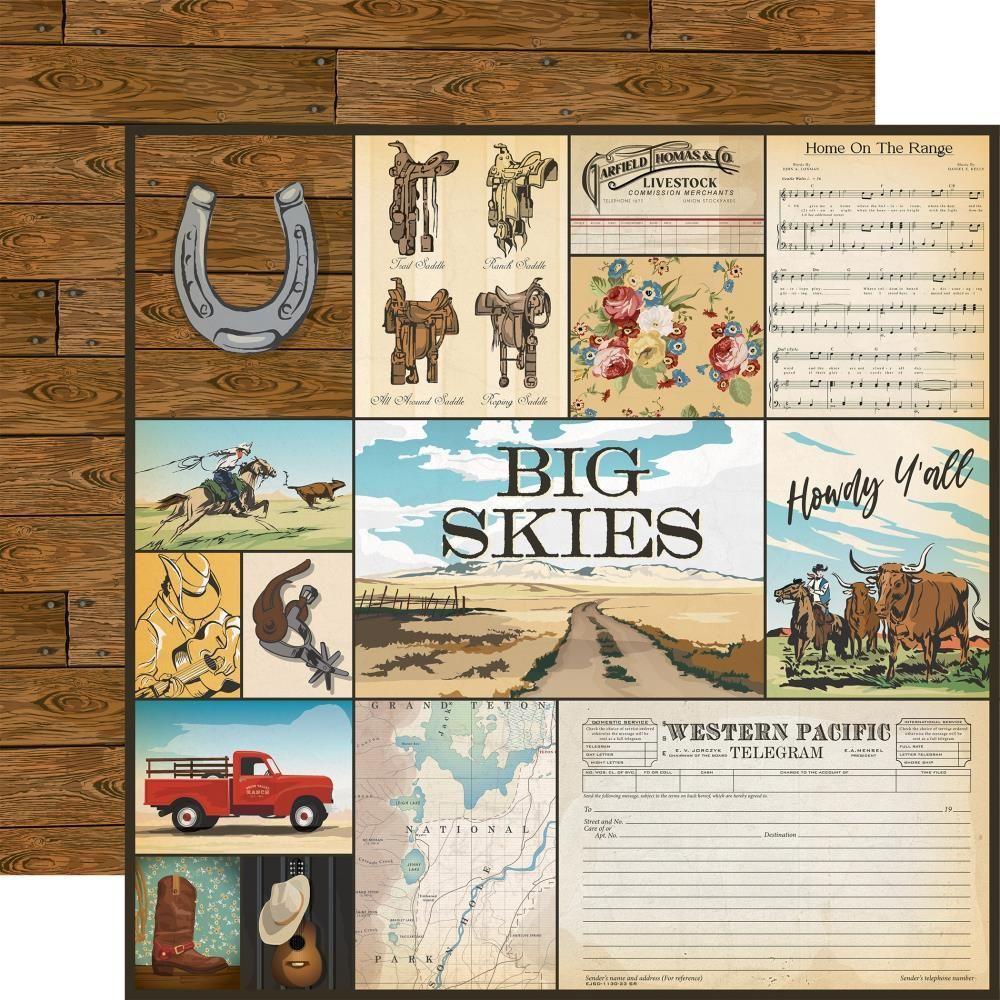 Carta Bella Cowboys 12 x 12 Collection Kit cbcbs371016 Multi Journaling Cards