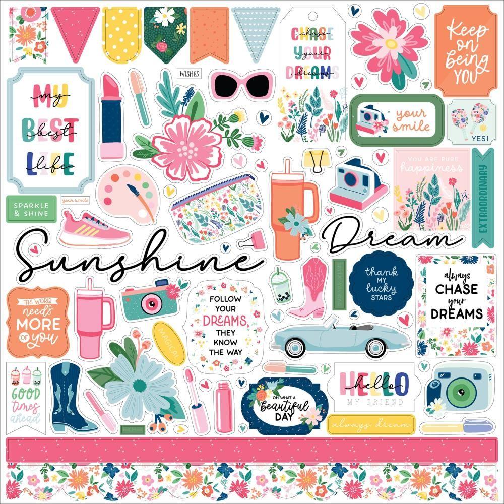 Echo Park My Best Life 12 x 12 Collection Kit mbl367016 Cardstock Stickers