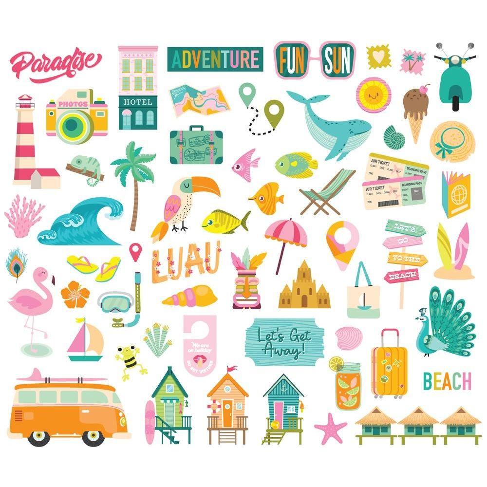 Simple Stories Just Beachy Bits And Pieces 22318 Detailed Product View