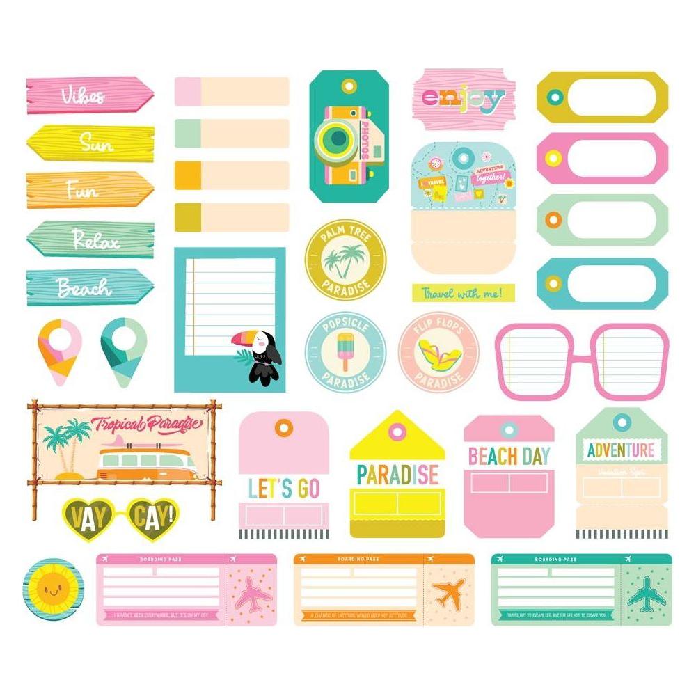 Simple Stories Just Beachy Journal Bits And Pieces 22319 Detailed Product View