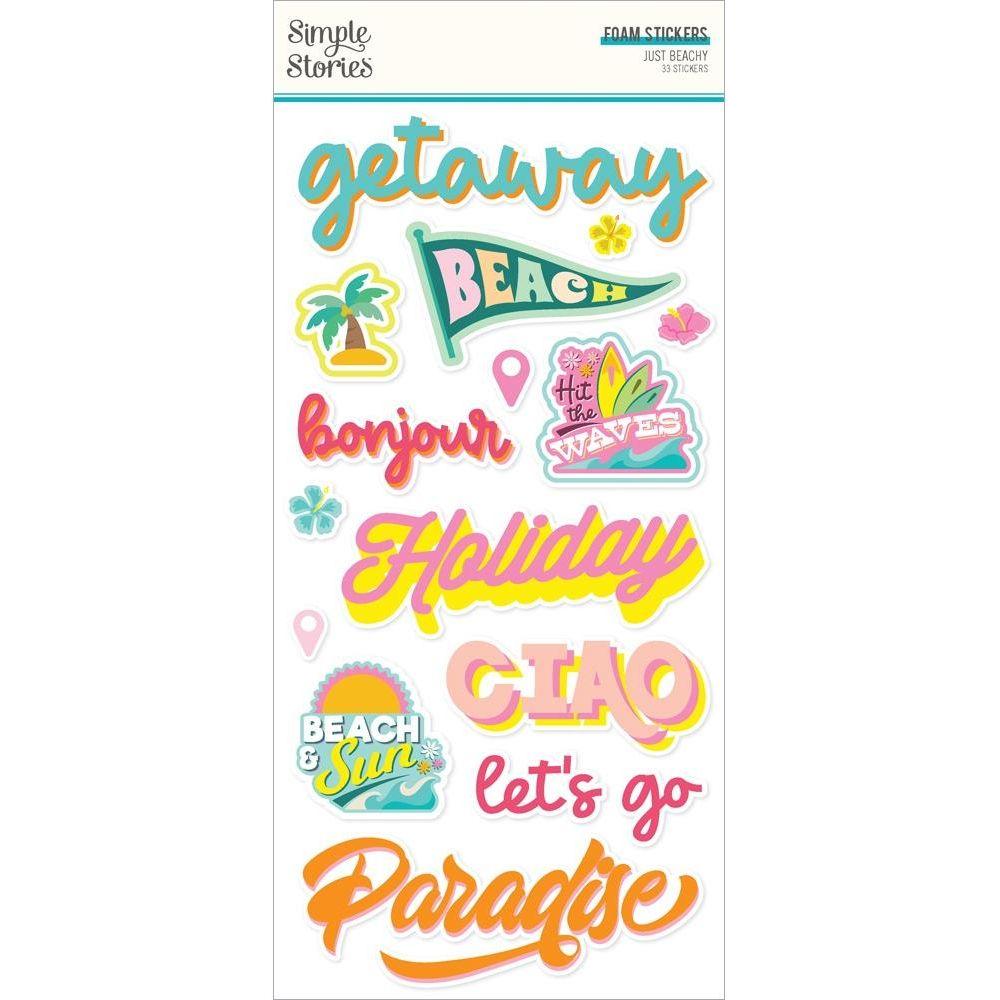 Simple Stories Just Beachy Foam Stickers 22326