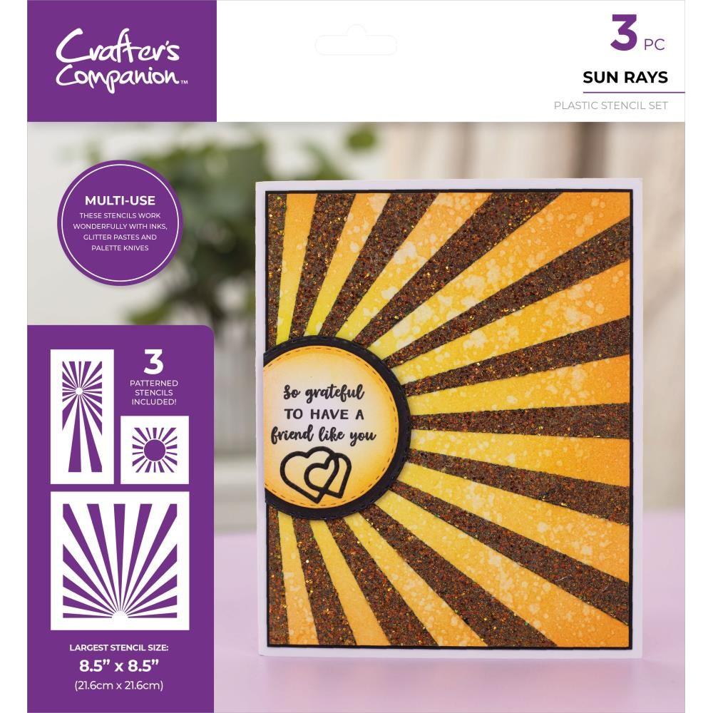 Crafter's Companion Sun Rays Stencil Set cc-sten-sunrays