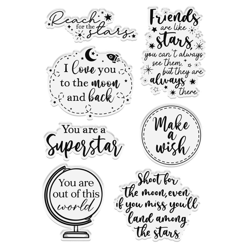 Crafter's Companion Reach For The Stars Clear Stamps cos-ca-st-rfts Detailed Product Image