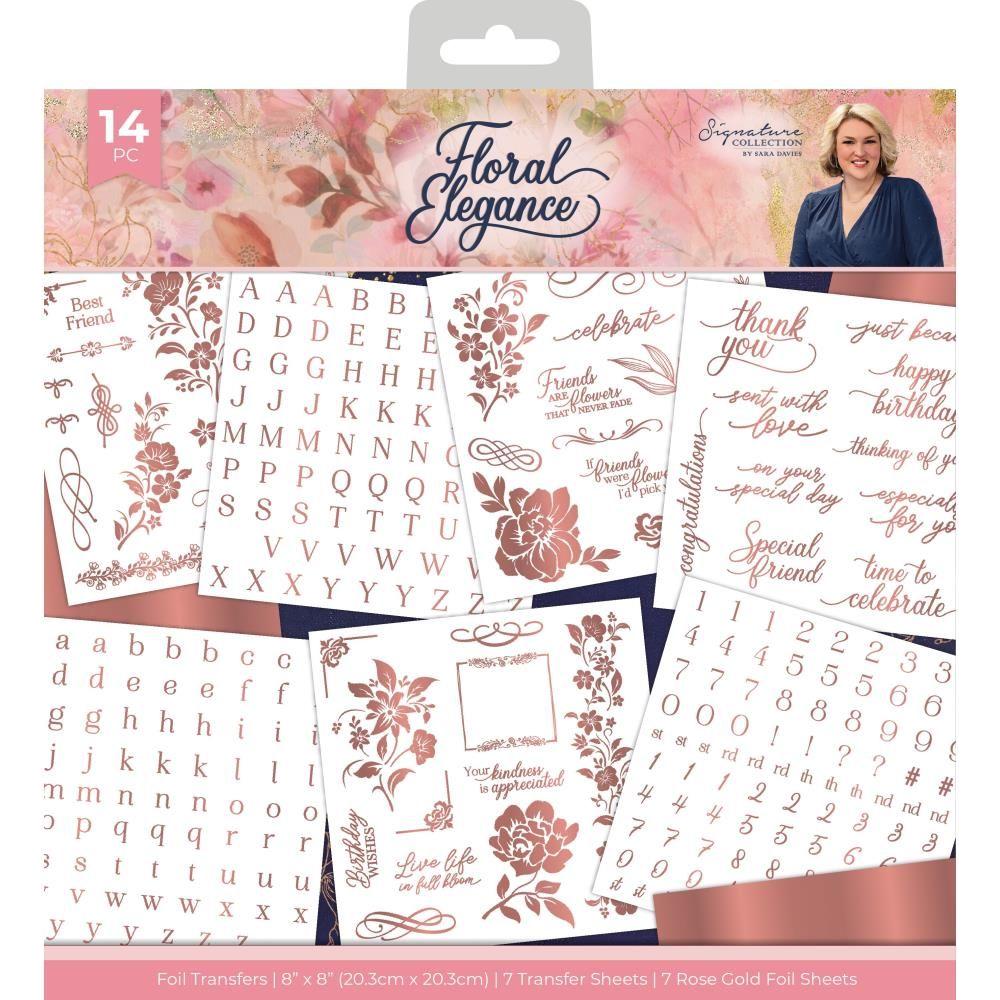 Crafter's Companion Floral Elegance 8 x 8 Foil Transfers s-fe-foiltr8