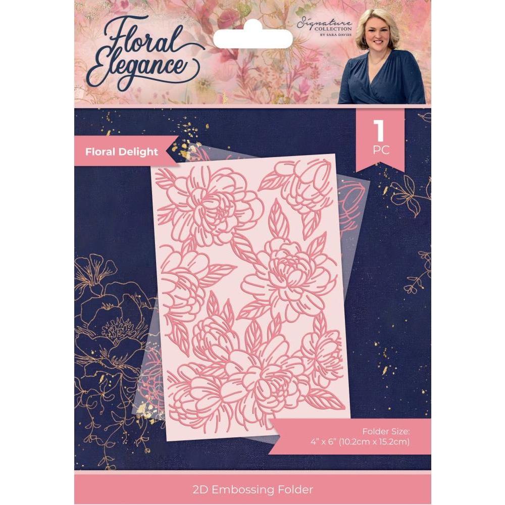 Crafter's Companion Floral Delight Embossing Folder s-fe-ef4-flde