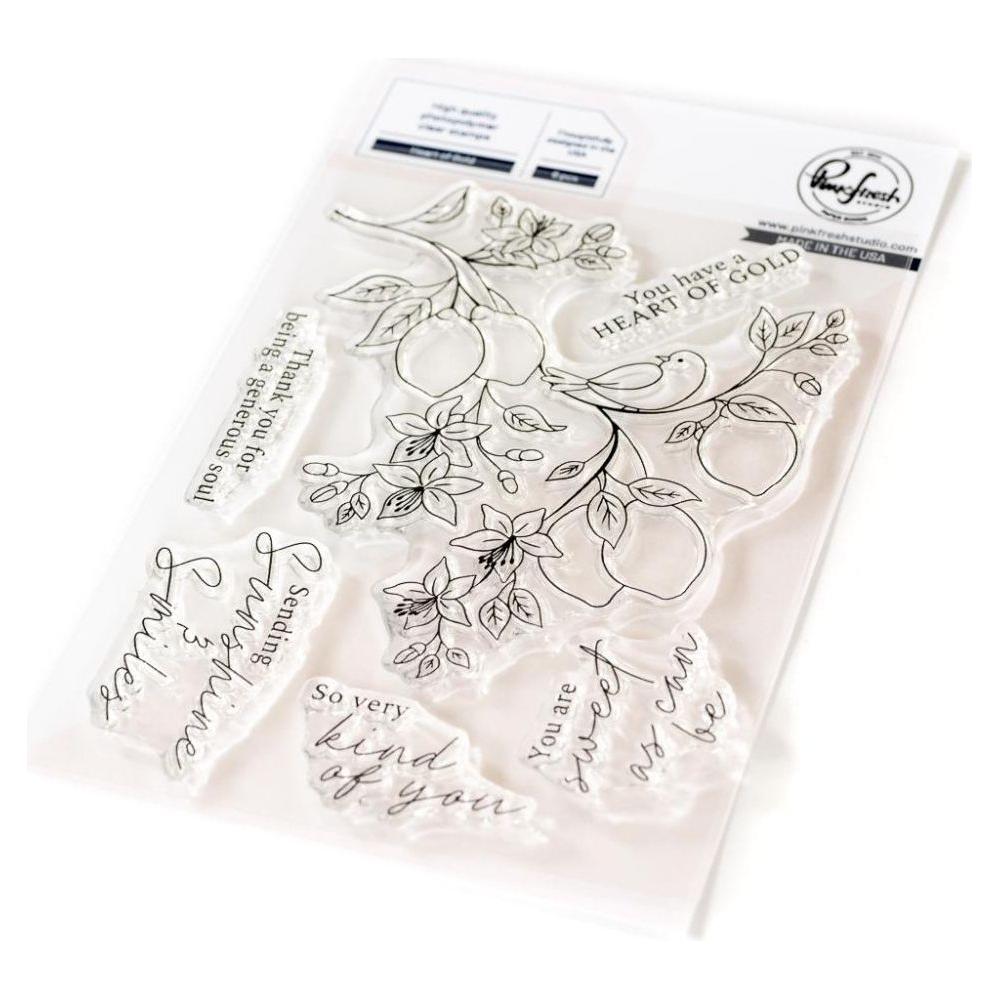 Pinkfresh Studio Heart Of Gold Clear Stamps 227024