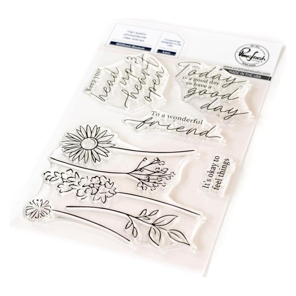 Pinkfresh Studio Wildflower Bouquet Clear Stamps 227323