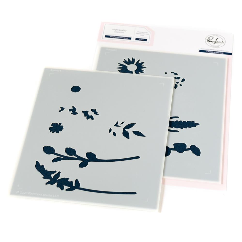 Pinkfresh Studio Wildflower Bouquet Stencils 227524