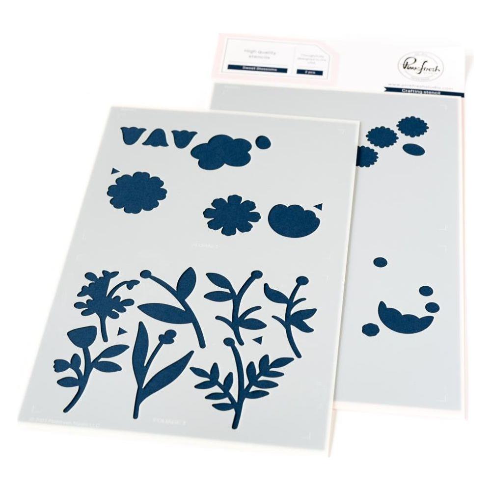 Pinkfresh Studio Sweet Blossoms Stencils 228024