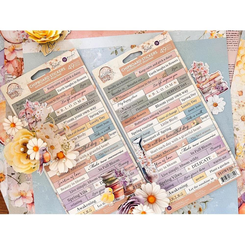 Prima Marketing In Full Bloom Chipboard Stickers 668556 Detailed View