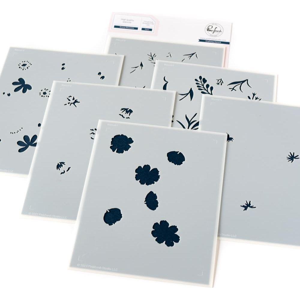 Pinkfresh Studio Breezy Blossoms Stencil Set 238924