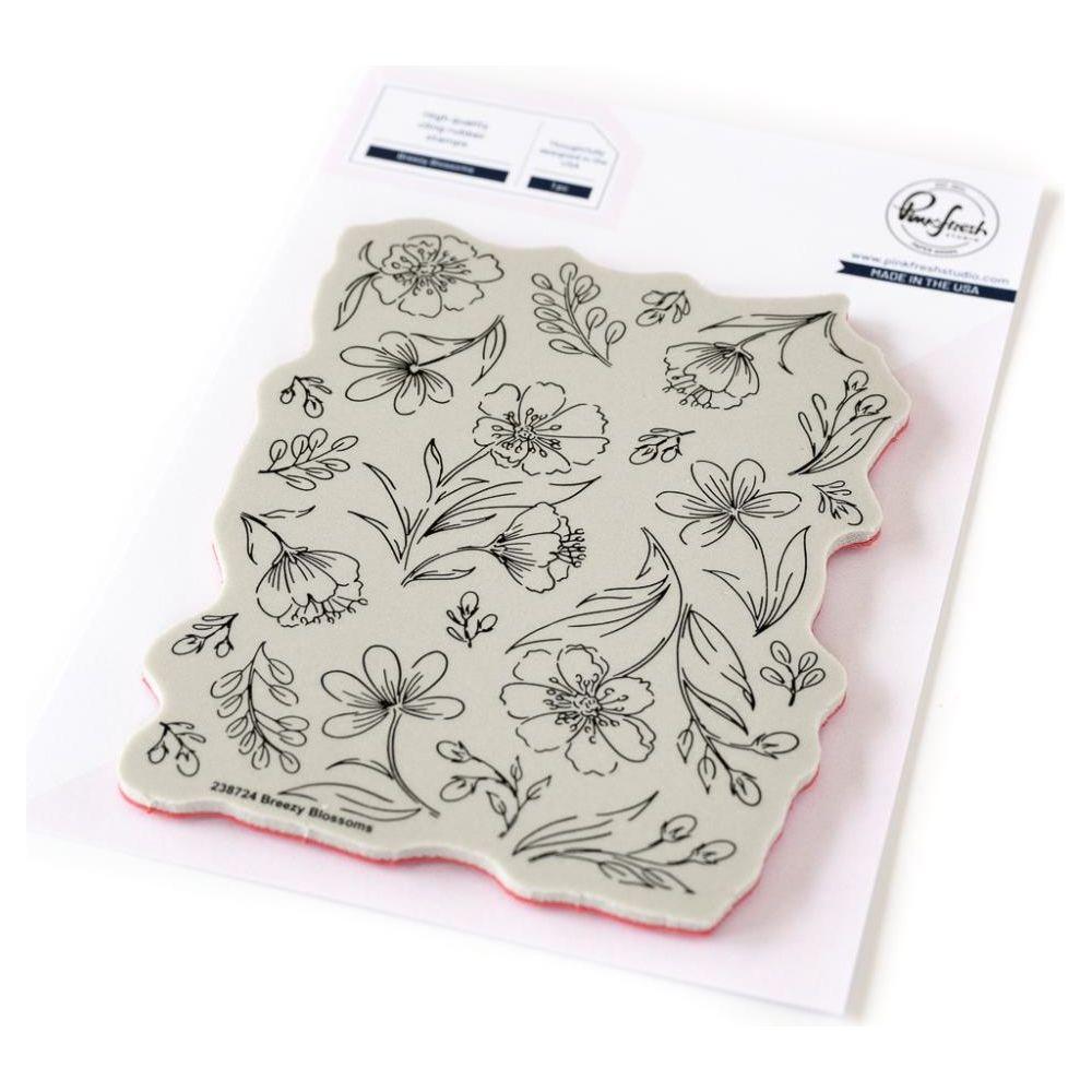 Pinkfresh Studio Breezy Blossoms Cling Stamp 238724