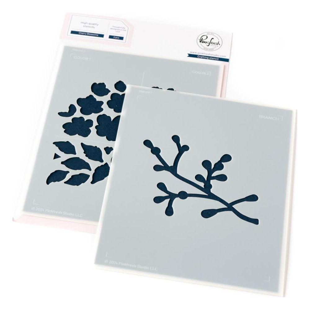 Pinkfresh Studio Cherry Blossoms Stencil Set 239924