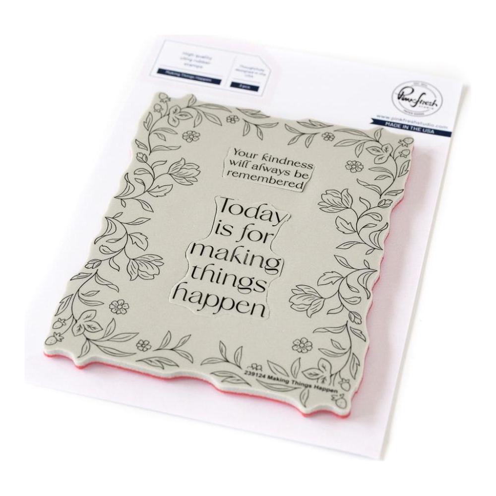 Pinkfresh Studio Making Things Happen Cling Stamps 239124