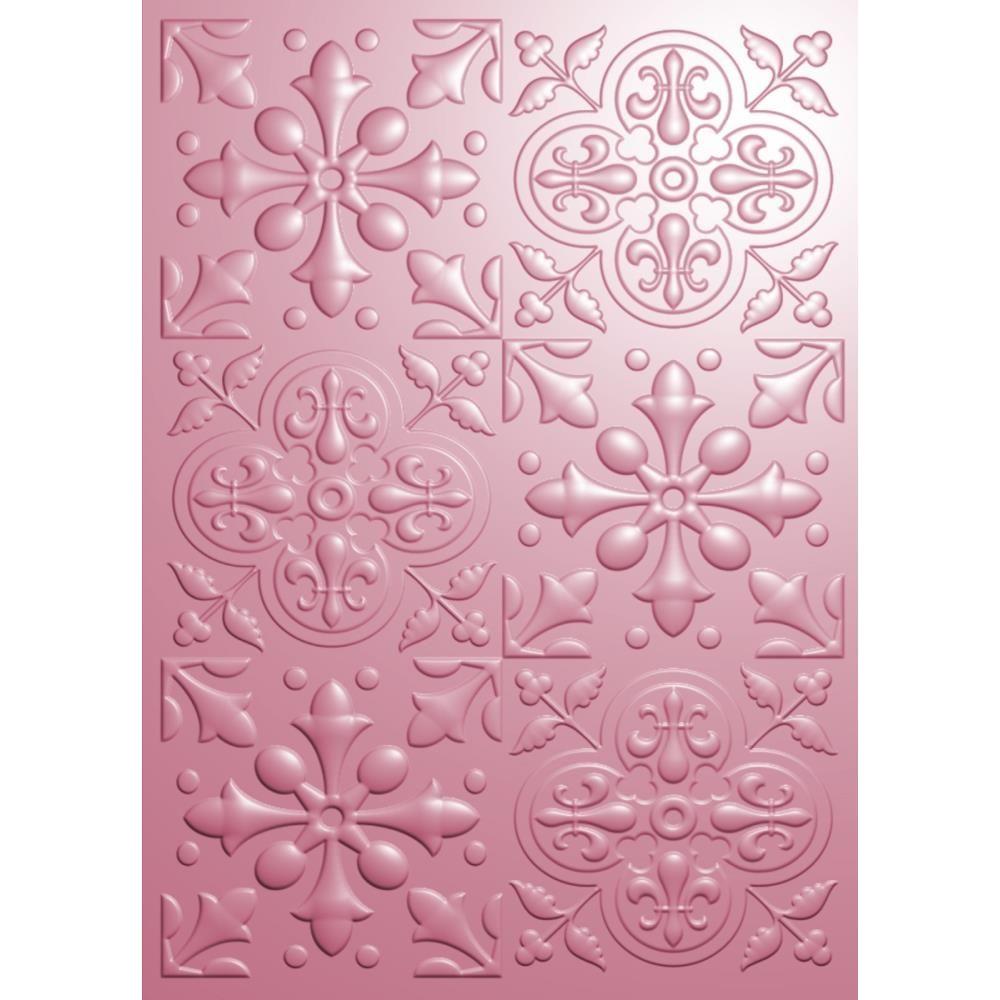 Crafter's Companion Mosaic Tiles 5 x 7 3D Embossing Folder an-3d-ef5-mota Detailed Product View