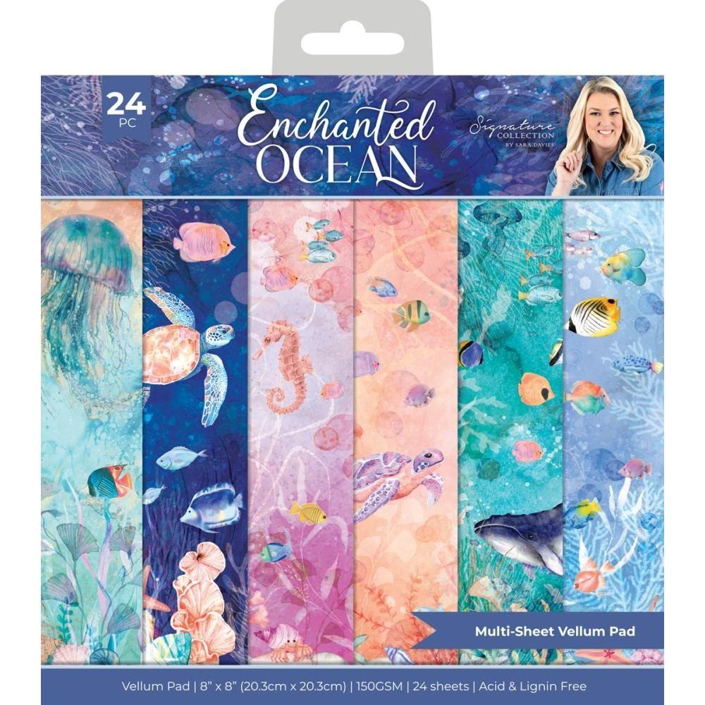 Crafter's Companion Enchanted Ocean 8 x 8 Vellum Pad s-eo-velpad8