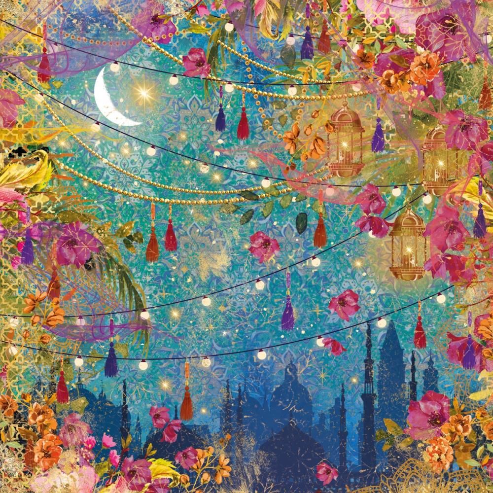 Crafter's Companion Arabian Nights 12 x 12 Paper Pack an-pad12 Celestial Crescent Moon