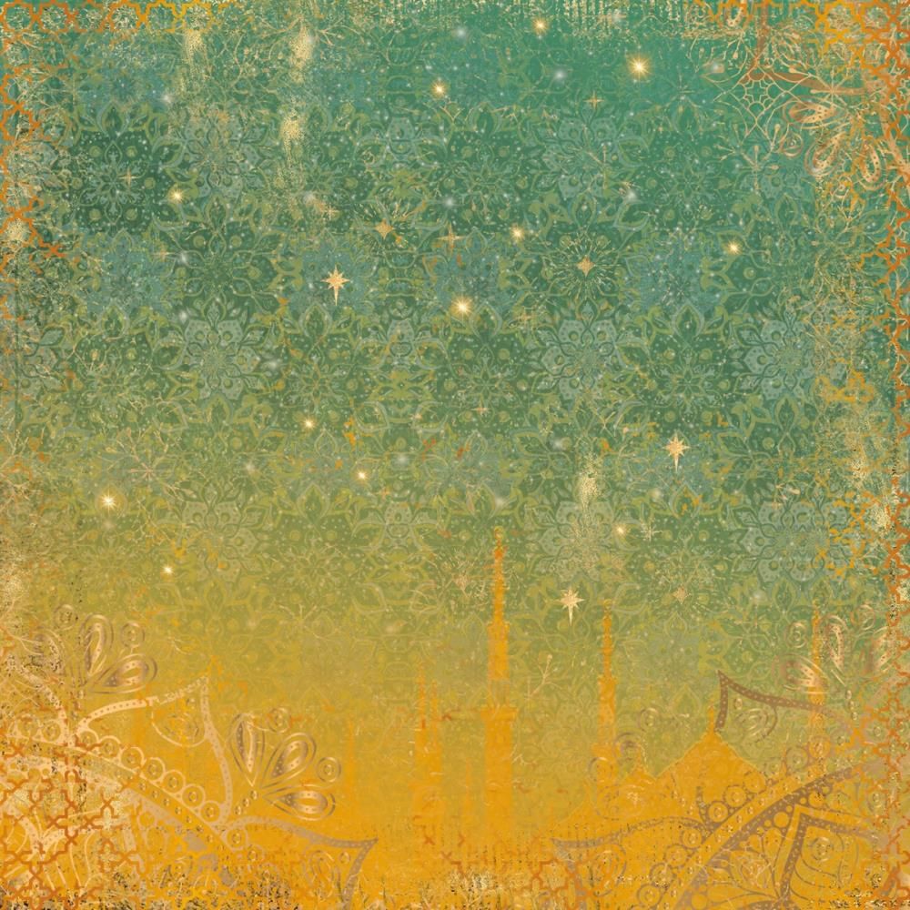 Crafter's Companion Arabian Nights 12 x 12 Paper Pack an-pad12 Oasis Mirage Art