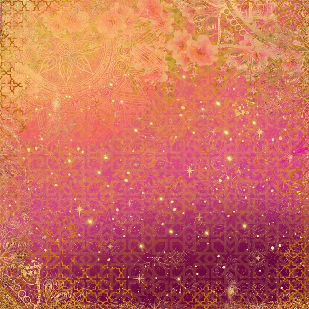 Crafter's Companion Arabian Nights 12 x 12 Paper Pack an-pad12 Exotic Sunset Hues