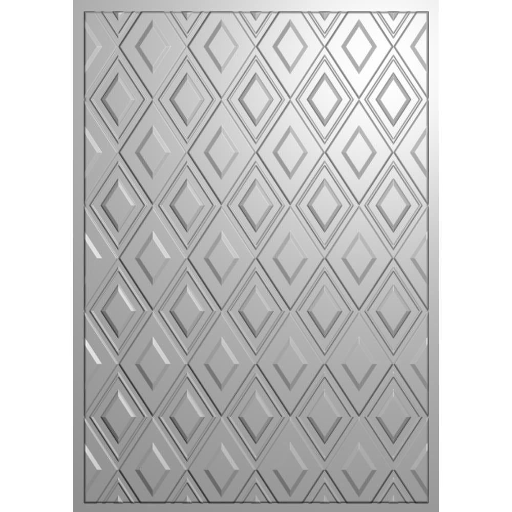 Crafter's Companion Classic Diamonds 5 x 7 3D Embossing Folder cc-ef5-3d-cldi Detailed Product View