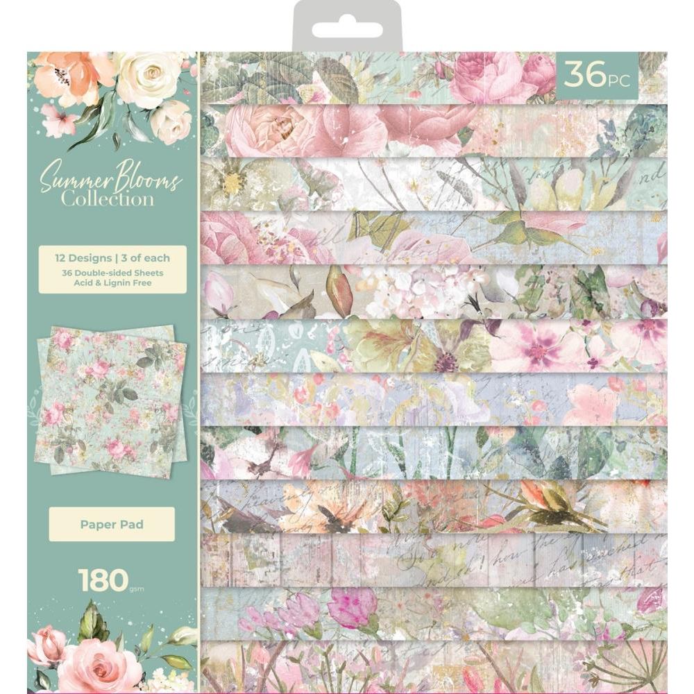 Crafter's Companion Summer Blooms 12 x 12 Paper Pad sbc-pad12