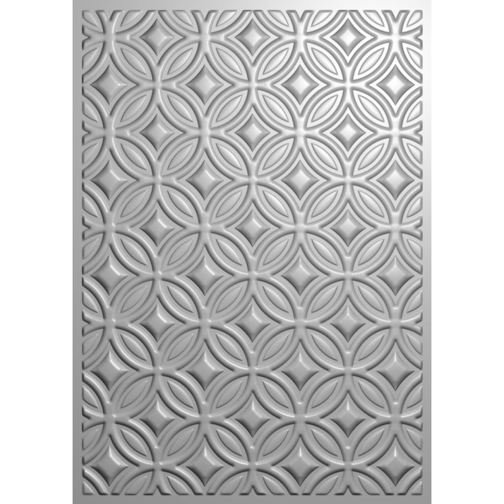 Crafter's Companion Retro Circles 5 x 7 3D Embossing Folder cc-ef5-3d-reci Detailed Product View