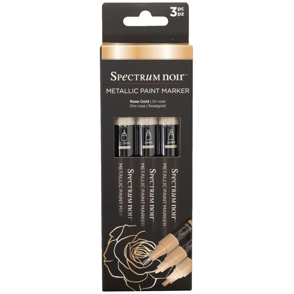 Spectrum Noir Rose Gold Metallic Paint Markers 3 Pack sn-mtpm-ros3