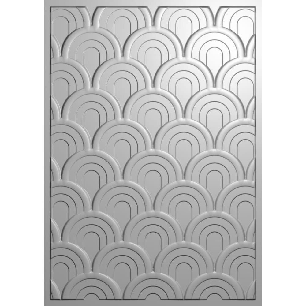 Crafter's Companion Seamless Scallops 5 x 7 3D Embossing Folder cc-ef5-3d-sesc Detailed Product View