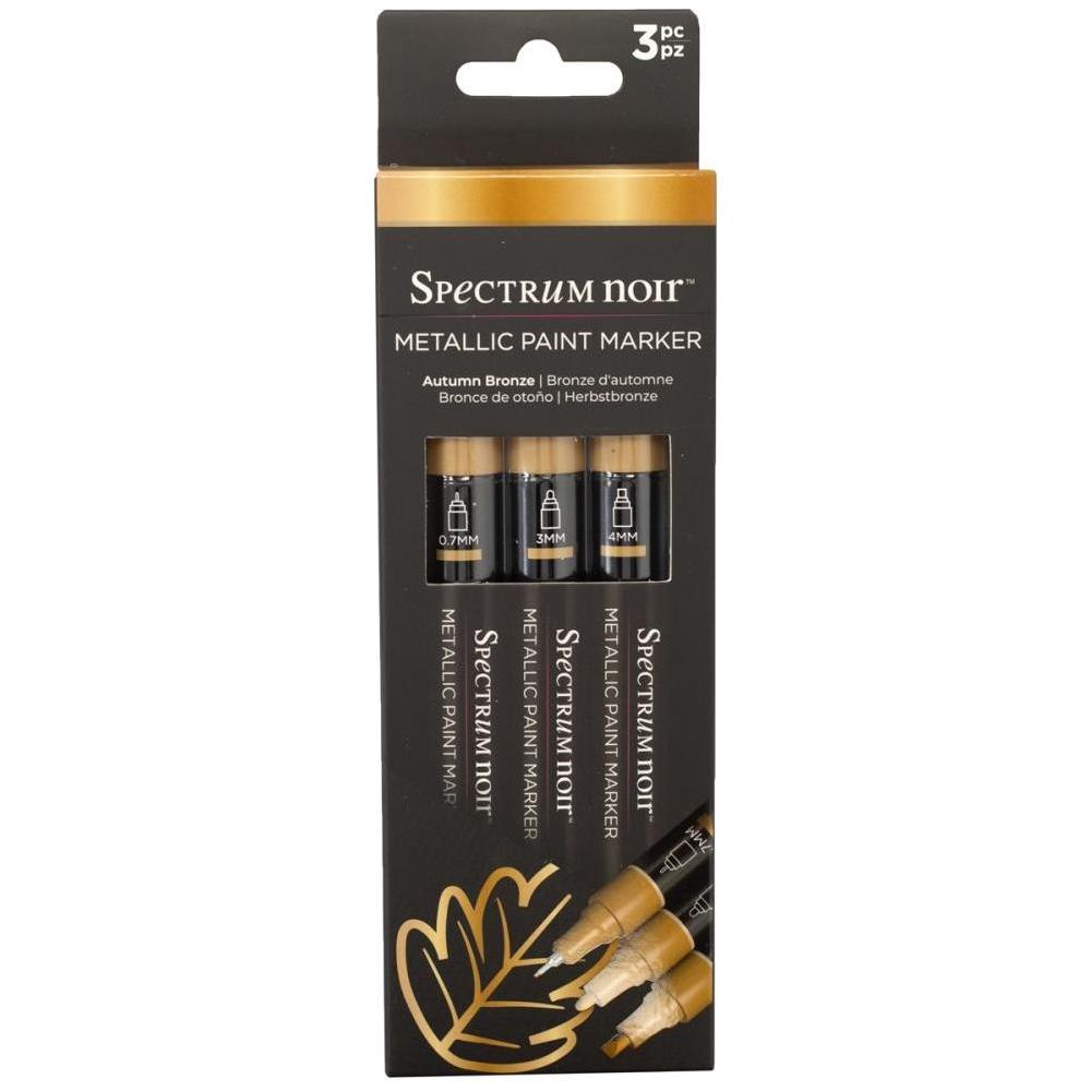 Spectrum Noir Autumn Bronze Metallic Paint Markers 3 Pack sn-mtpm-aut3