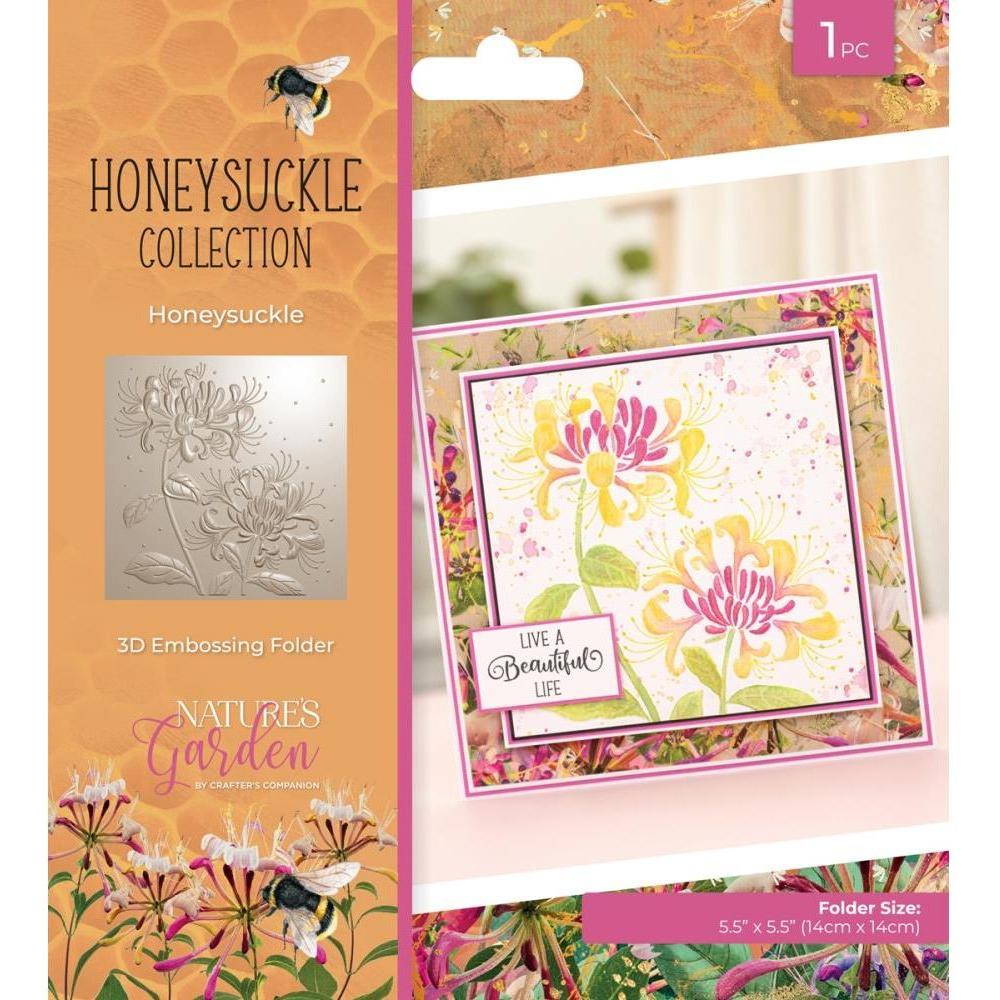 Crafter's Companion Honeysuckle Embossing Folder ng-hs-ef5.5-3d-hosu