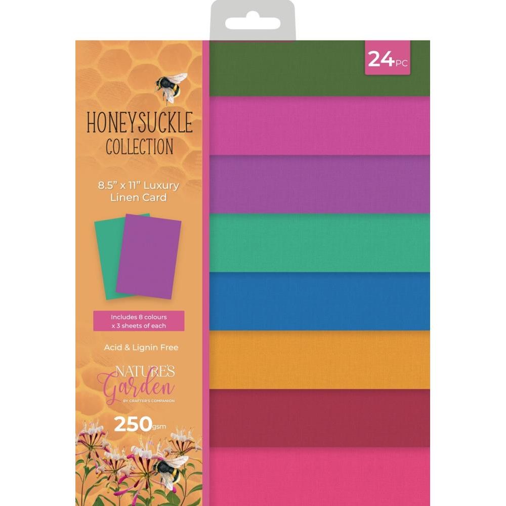 Crafter's Companion Honeysuckle 8.5 x 11 Linen Cardstock ng-hs-linen-us